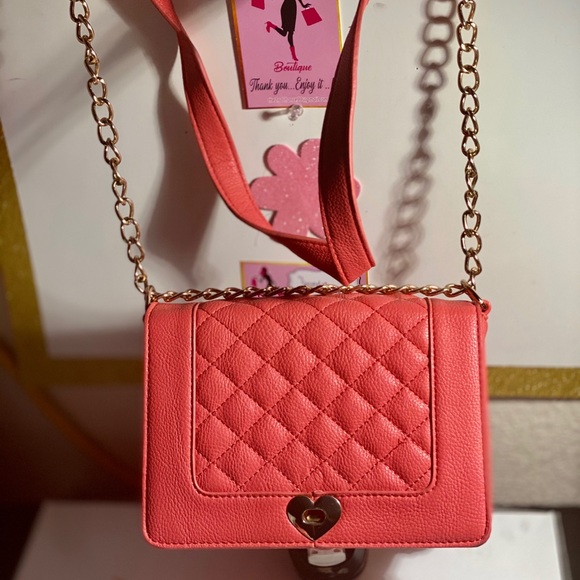 Bright  peach pink medium crossbody bag - Picture 5 of 16